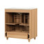Lavabo de meuble-lavabo de 30 po, allure naturelle. Bois massif et composition. Lavabo en céramique lisse. Tablette réglable. Armoire à tiroirs fonctionnelle avec deux lavabos et rangement, attrait. Lavabo artisanal. Lavabo à tiroir. Portes.