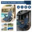 Chaise Adirondack d'extérieur en PEHD pliante et berçante avec porte-gobelet double et Ottoam -30616480