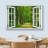 «Window View Trail Path Spring Spring Green Tree Forest Nature Scenic Landscape» sur toile-98448926