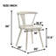 Ensemble de 2 pièces pour chaise de salle à manger rustique moderne de style campagnard au design rétro, facile à assembler-1086919075