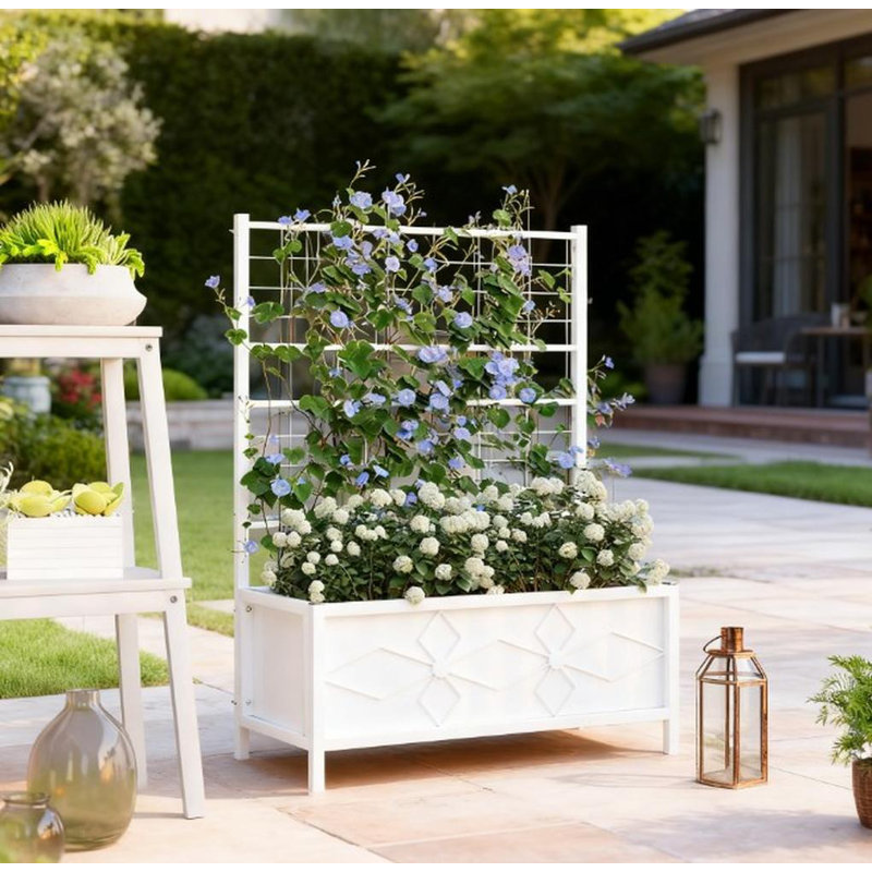 Outdoor Planter (White), White