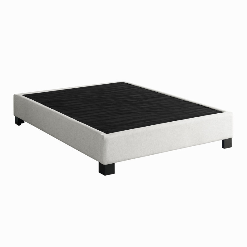 Base de lit tapissier Modern Contempo, Beige, Grand lit
