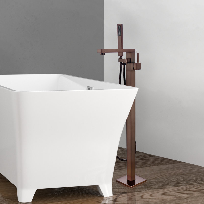 Oil Rubbed Bronze Freestanding Bathtub Faucet with Hand Shower