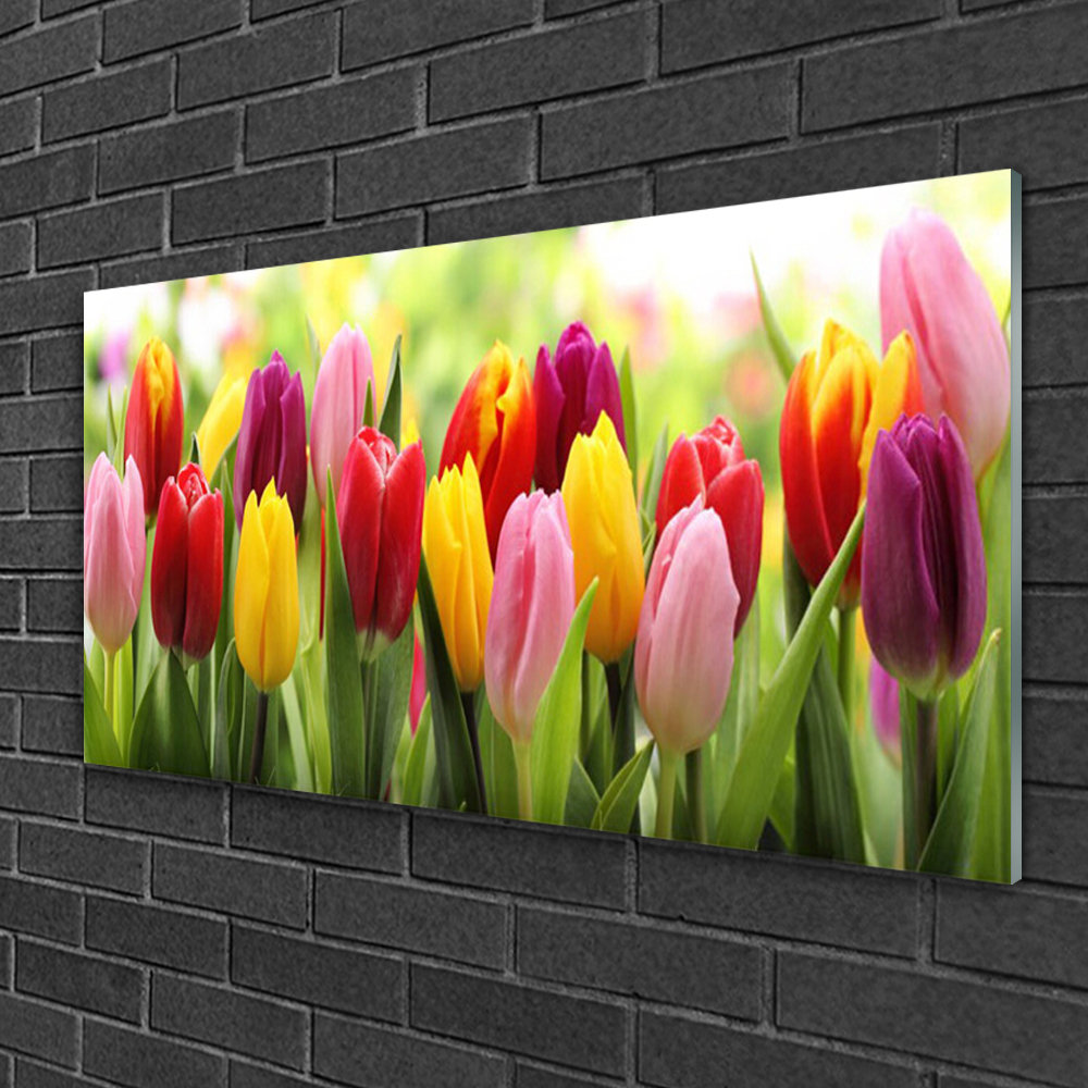 Floral Tulips - Unframed Photograph on Glass