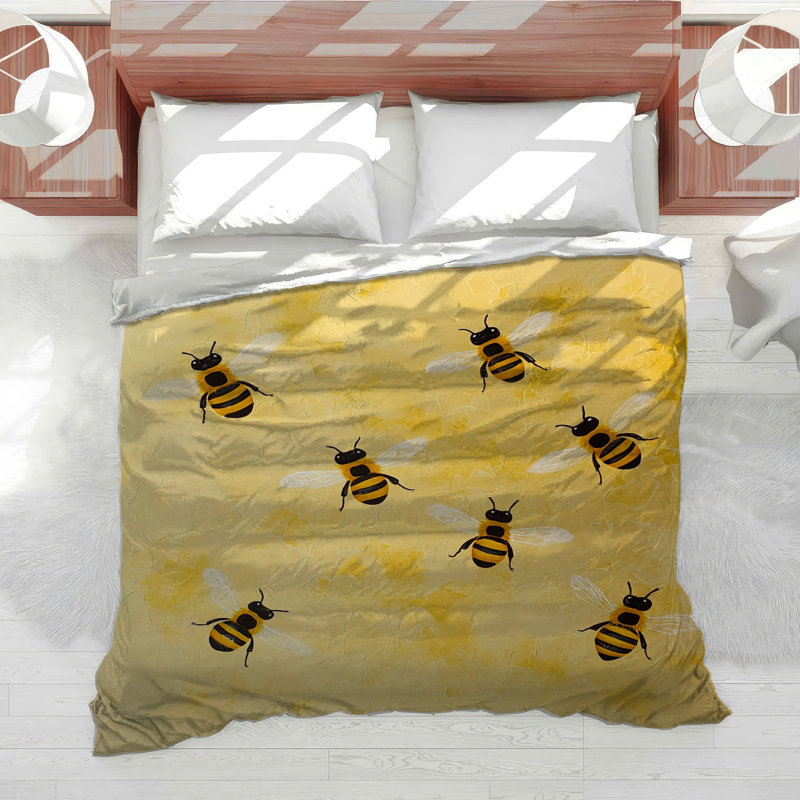 Housse de couette Bumblebees Bedding Animal Farmhouse, Housse de couette pour grand lit