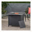 Foyer d'extérieur carré au propane en aluminium 32 po, noir mat - 37 000 BTU
