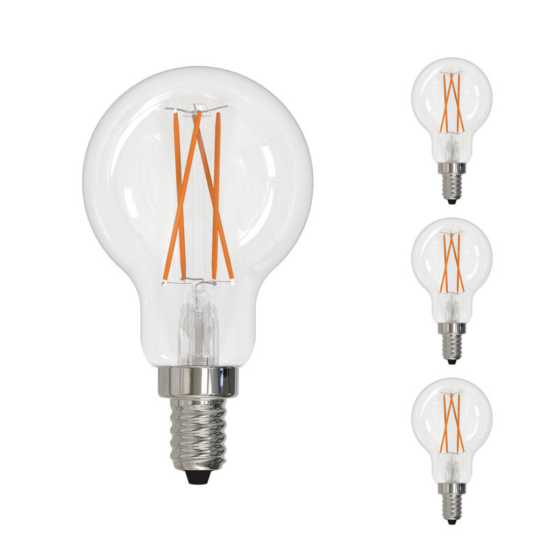 Ampoule A15 4 W à intensité variable avec finition en verre transparent et base candélabre (E12), 3000