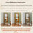 61.02"H Vintage Solid Wood Full-Length Mirror, Ins-Style Floor Standing Dressing Mirror, Retro Rotatable Floor Mirror