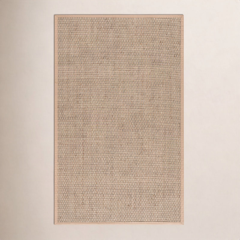 Auckland Bamboo Slat/Seagrass Natural/Beige Area Rug, Rectangle 9' x 12'
