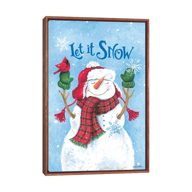 Let It Snow Snowman by Diane Kater - Gallery-Wrapped Canvas Giclée on Canvas, 66.04 cm H x 45.72 cm W x 4.445 cm D