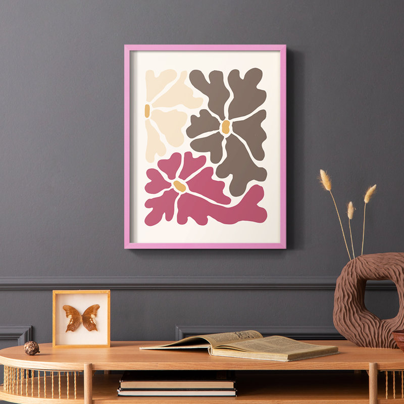 Matisse CCLX, reproduction encadrée - bois massif, H 10 po x l 8 po, Rose