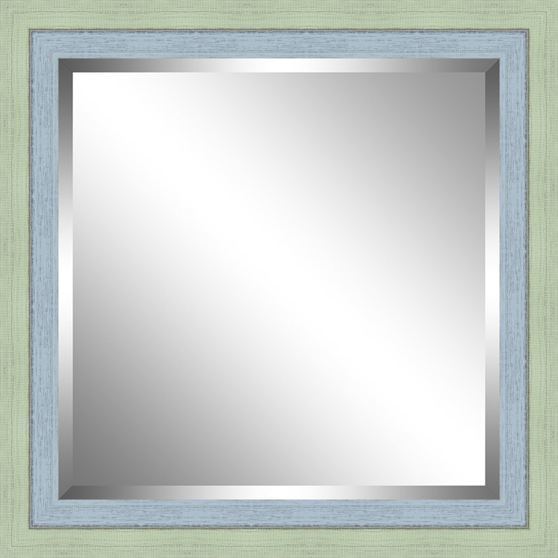 Miroir de salle de bain Amatury, Vert/ciel