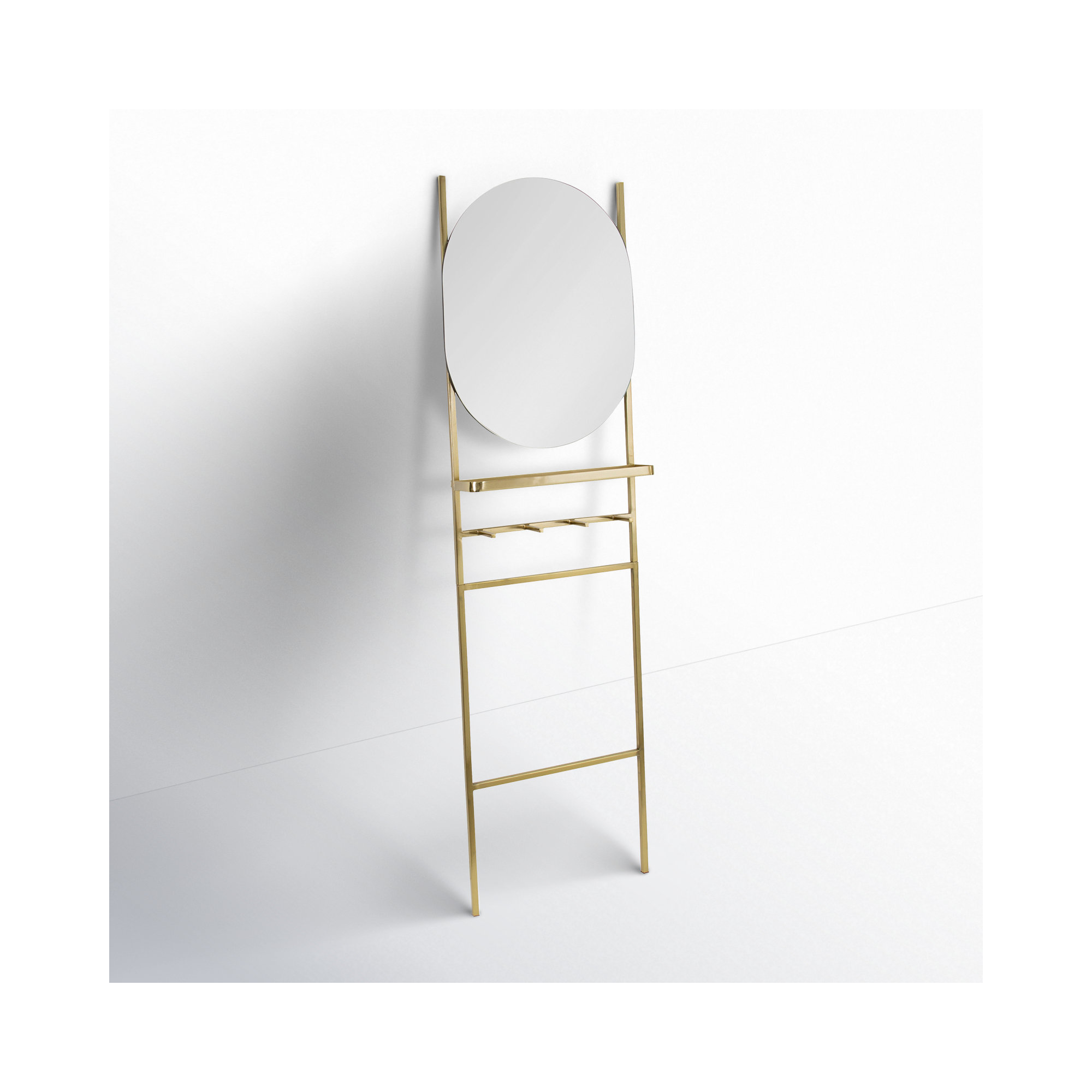 Vesey Metal Flat Floor Mirror, Gold