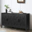 Armoire de rangement 4 portes avec tablette réglable et buffet pour vestibule en bois noir antique