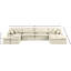 Canapé modulaire réversible en similicuir de 160 po de large avec repose-pieds-87141468