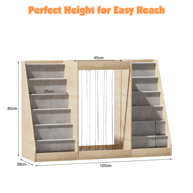 80cm H x 120cm W Bookcase, Natural