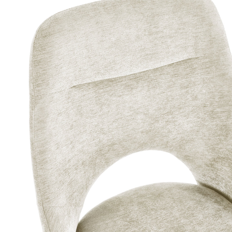 Jonah 49cm H Upholstered Upholstered Back Side Chair, Cream
