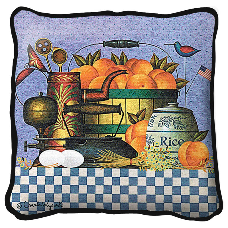 Coussin décoratif en coton Peaches