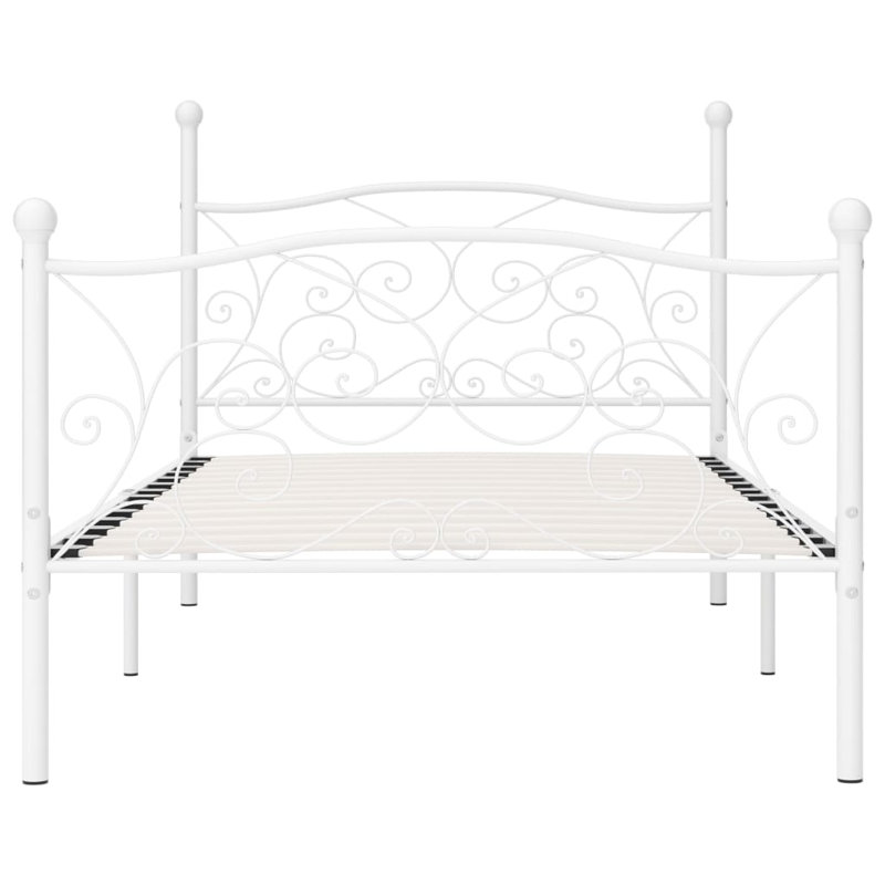 Andreas Solid Wood Bed, 90 x 200 cm, white