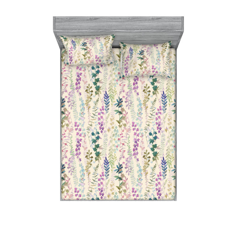 Drap-housse et taie décorative Ambesonne, Ensemble de draps très grand californien avec 2 t