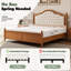 Lit plateforme rembourré Bilal King Size en bois massif, brun-270252569-313313172