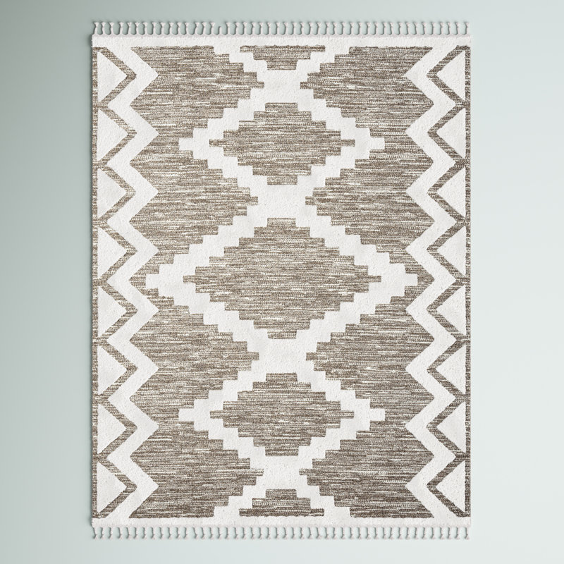 Tapis crème Alessandra Southwestern, Rectangle 5 pi 2 po x 7 pi 2 po