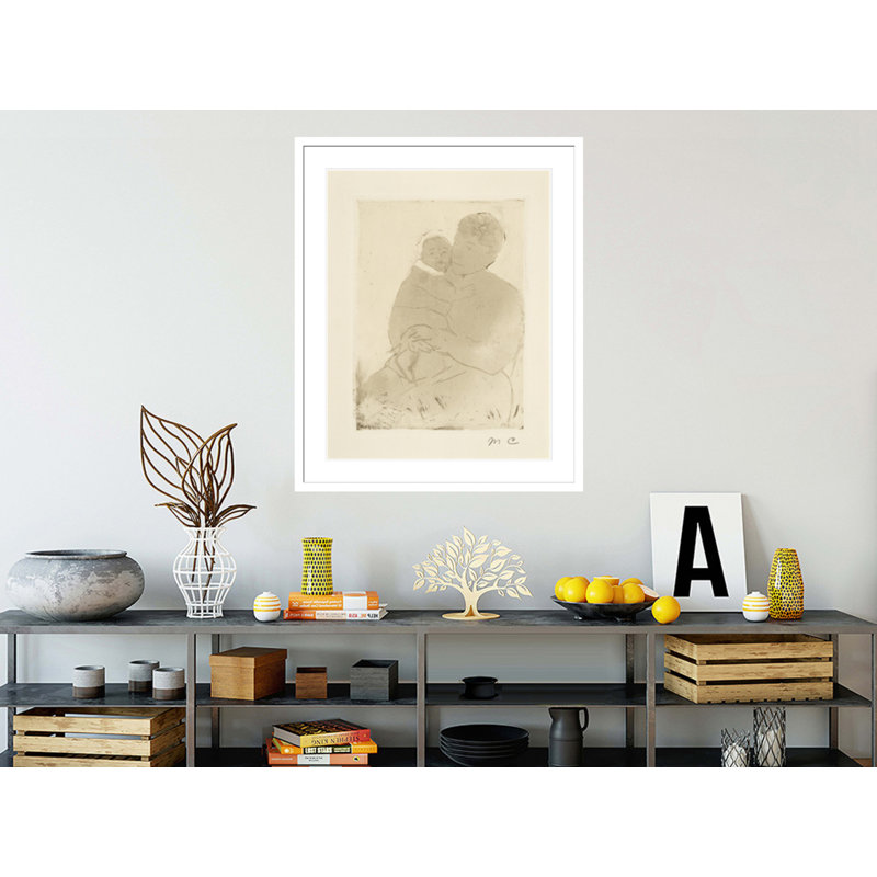 «Nurse and Baby Bill (No. 1)» par Mary Cassatt, impression giclée encadrée, H 16,12 po x l 13,75 po