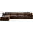Hinesh Velvet L-Shaped Sectional Reversible-87141407