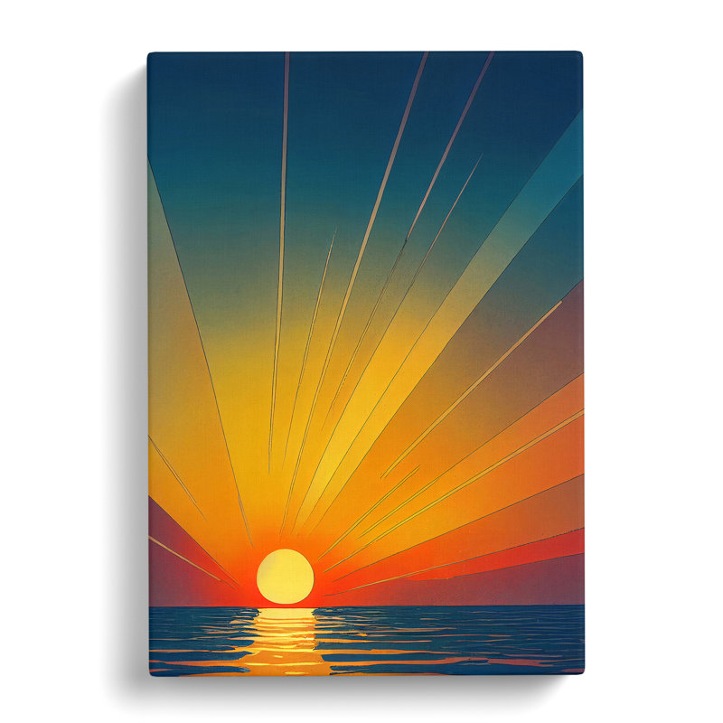 Wondrous Sunset View - Wrapped Canvas Print, 50cm H x 35cm W x 3cm D