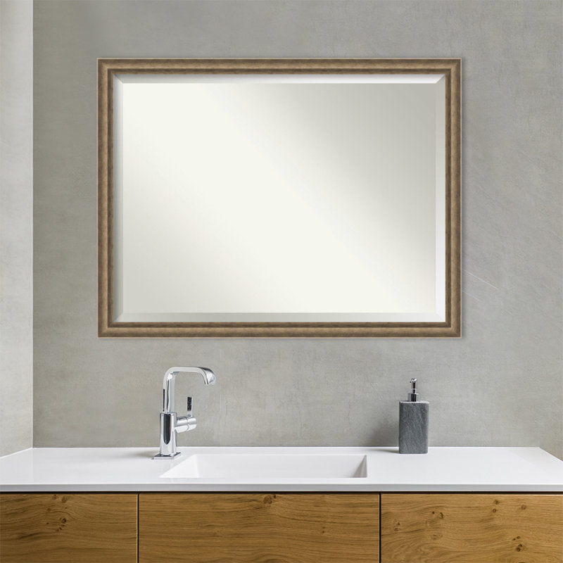 Miroir mural Earmon, Rectangle, Bronze, 23,25 po x 19,25 po