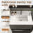 Marble Vanity Top,  Vanity Top With Pre-Drilled Faucet Holes, Bathroom Vanity Top With Undermount Rectangular Middle Sink And Bianco Carrara Venato
