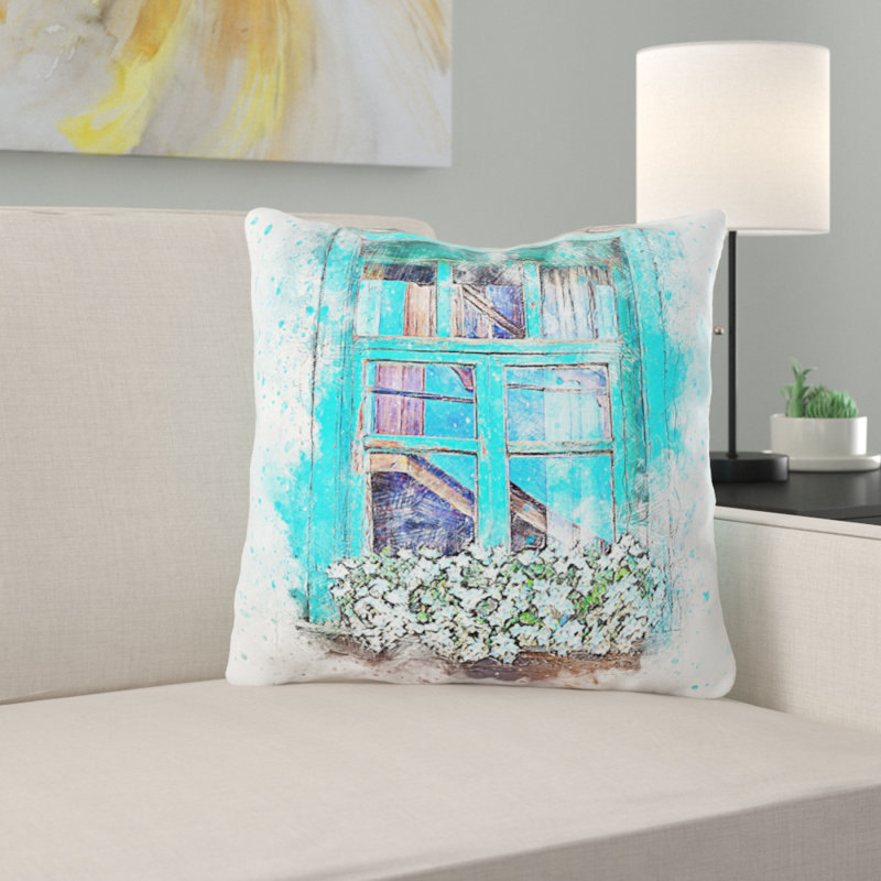 Coussin de fenêtre Puentes, Microsuède, Intérieur