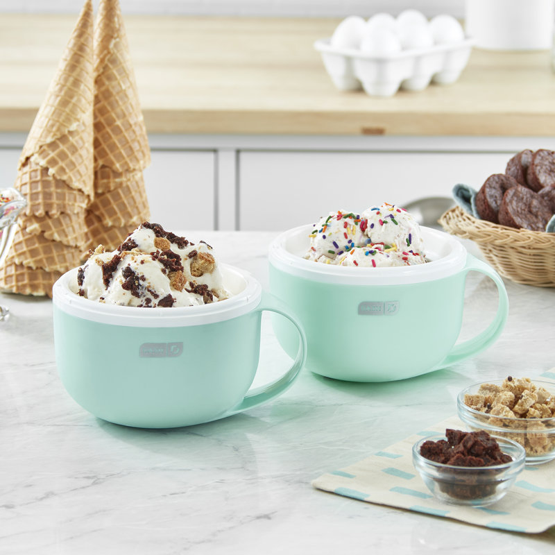 Aqua Two Bowls Automatic Soft Serve Ice Cream Maker