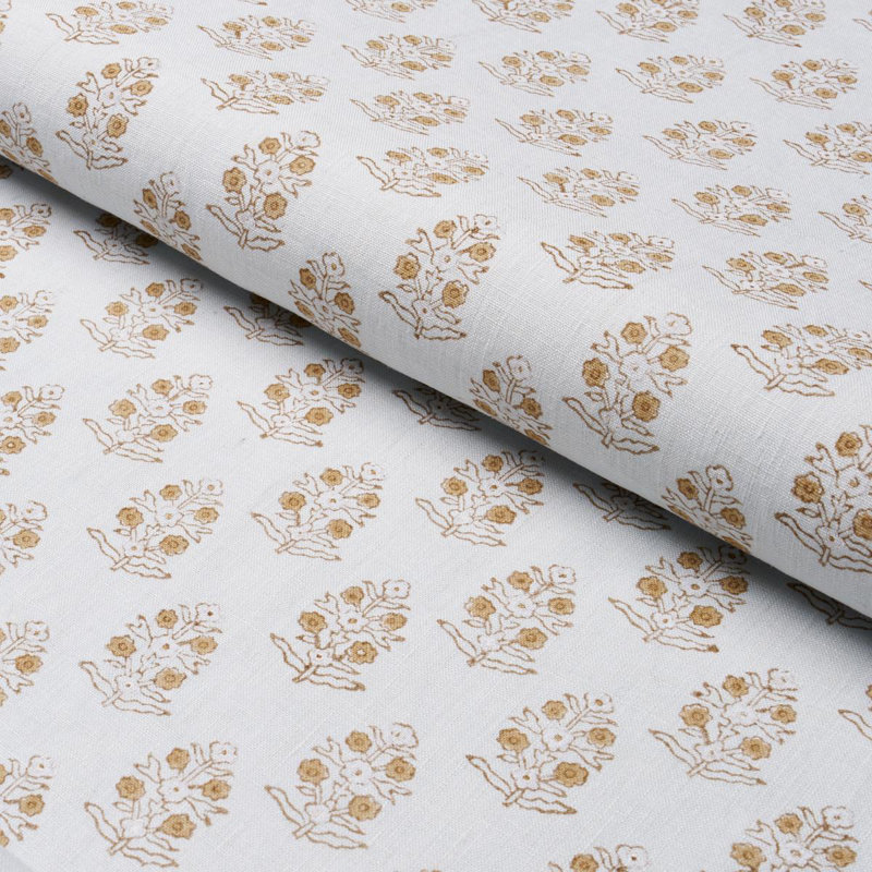 Aditi Hand Blocked Print Fabric, Sky