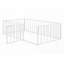 Structure de lit simple en métal avec clôture et amp; Porte - aucun sommier requis, robuste pour une utilisation à vie-611668155-611668154