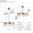 5-Light Dimmable Modern Shaded Chandelier