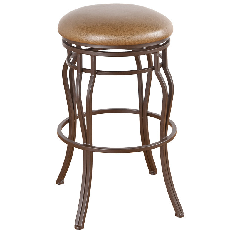 Tabouret de bar et de comptoir Aleshire, Galet, Brun Ford, Très haute (assise de 34 po de hauteur)