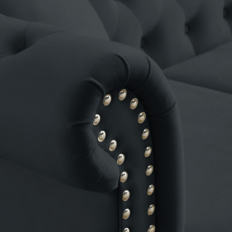 Canapé Chesterfield, Noir