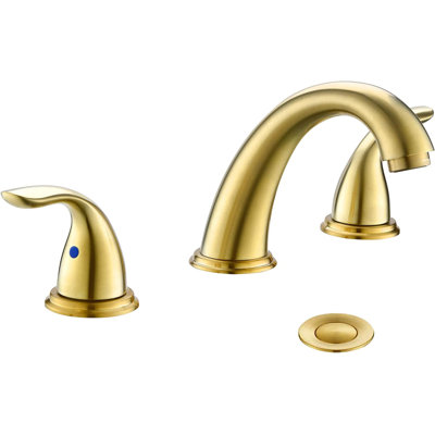 Widespread 2-handle Bathroom Faucet with Drain Assembly