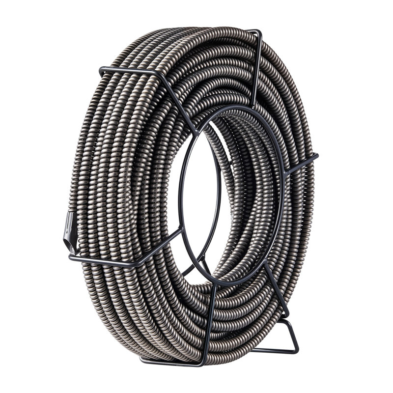 Tarière de nettoyage de drain en acier robuste 75 pi x 1/2 po - 4 pièces