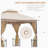 10x10ft Patio Gazebo, Double Roof, with Netting, Steel Frame, Beige