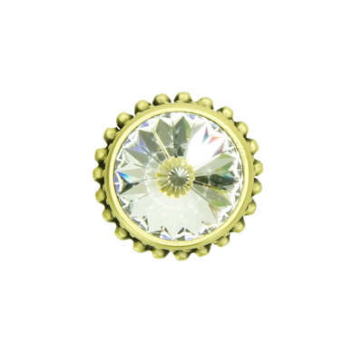 Poignée cache avec cristaux Swarovski au fini laiton bruni