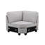 Canapé modulaire en L gris clair de 8 po avec repose-pieds et repose-pieds Leo