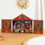 Sculpture en bois retablo crèche scene Izabelle