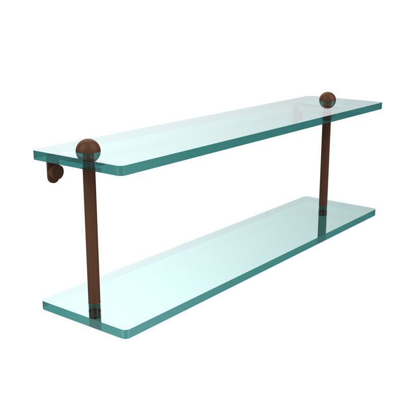 Morosini 2 Piece Tiered Shelf, 22", Antique Bronze