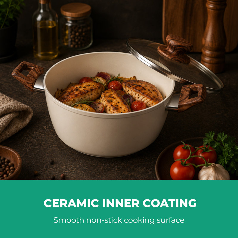 8 - Piece Cookware Set, Cream