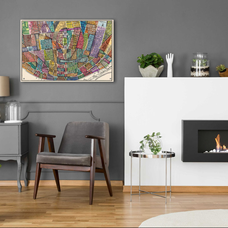 «Modern Map of St. Louis» par Nikki Galapon, art mural en verre acrylique, H 24 po x l 36 po x P 0,2 po