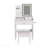 3-Color Led Vanity Mirror With Stool, Dressing Table For Bedroom, 2 Drawers & 5 Storage Cabinets (4 Open + 1 Hidden), Adjustable Lighting (White)-1661471202