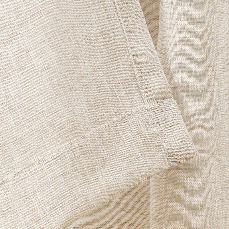 Bergen Semi Sheer Curtain Single Panel, Linen, 52"W x 96"L