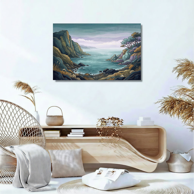 Art mural sur toile Rocky Coastal, 36"H x 48"W